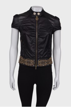 Black studded vest