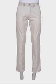 Men's light gray trousers