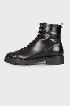 Studded leather boots