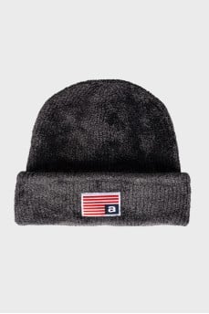 Gray cap with short pile