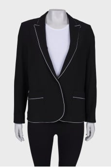 Black straight fit blazer