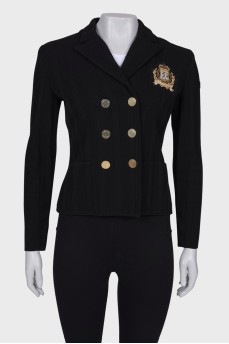Black jacket with patch