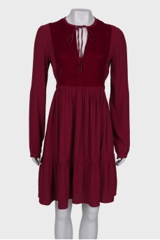 Red midi dress