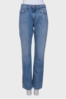 Blue jeans with tag