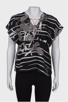 Silk blouse with tag