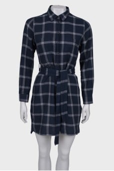 Plaid shirt dress