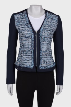 Navy blue zip-up jacket