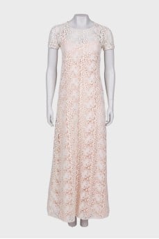 Openwork maxi dress