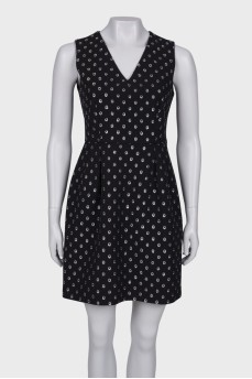V-neck silk dress