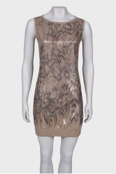 Wool dress with sequins