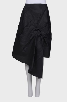 Black draped skirt