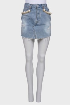Denim miniskirt