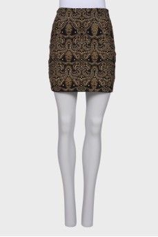 Black skirt with rhinestones