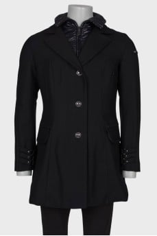 Straight-cut combo coat