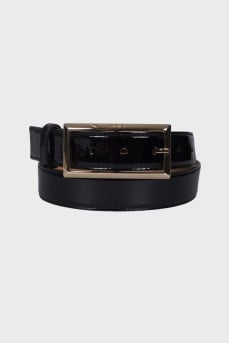 Patent leather belt