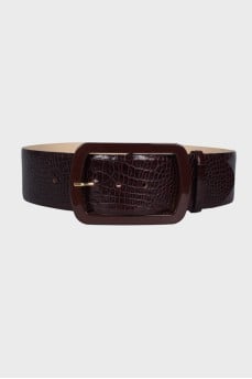 Brown embossed belt