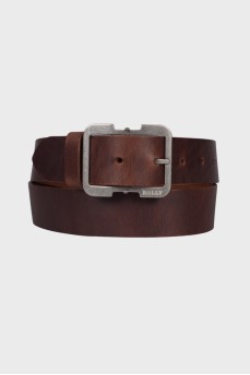 Brown leather belt