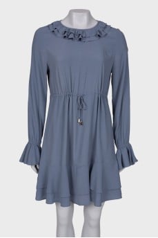 Lilac dress with ruffles