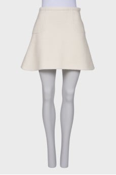 White A-line skirt