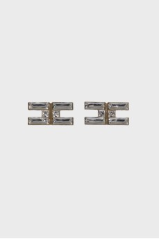 Earrings in the shape of the brand logo