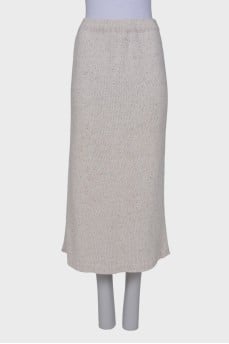 Knitted straight skirt