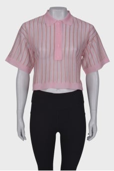 Semi-transparent T-shirt with lurex
