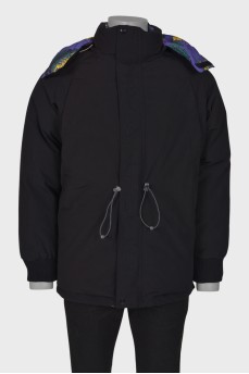 Men's reversible down jacket with tag