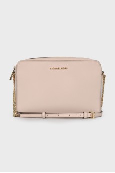 Beige leather bag