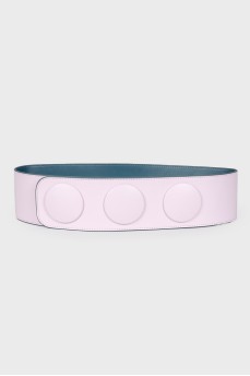 Pink belt with press-studs closure