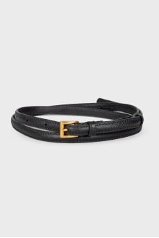Embossed leather belt
