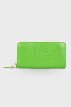 Green leather wallet