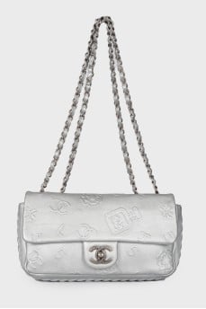 Сумка Precious Symbols Flap Bag Embossed Leather