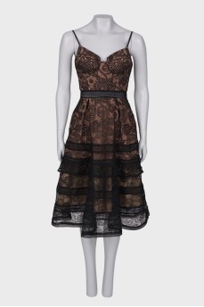 Lace midi dress