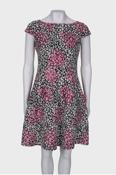 Lurex print dress