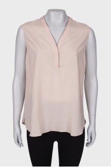 Silk V-neck blouse