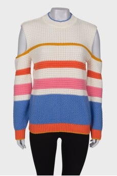 Knitted striped sweater