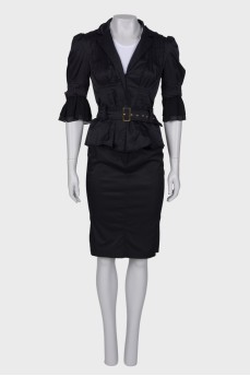Black suit with frills