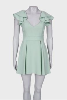 Green V-Neck dress