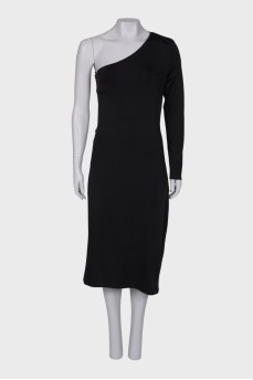 Black open back dress