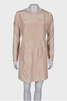 Beige shift dress