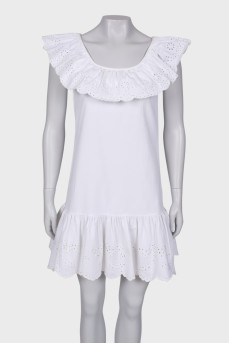 White dress with ruffles
