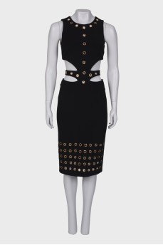 Dress with golden hardware
