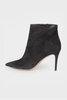 Black suede ankle boots changeclear