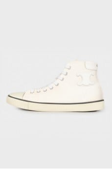 White textile sneakers