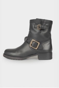 Studded leather boots