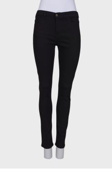 Black jeans with back embroidery