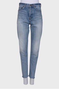 Light blue framed back jeans