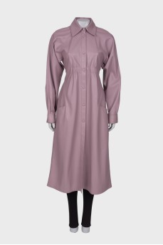 Lilac eco-leather dress