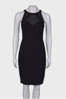 Black sleeveless fitted dress