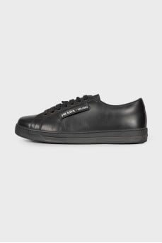 Men's leather sneakers with logo